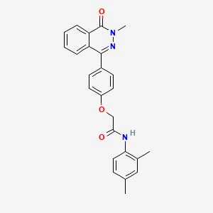 molecular formula C25H23N3O3 B3620584 N-(2,4-dimethylphenyl)-2-[4-(3-methyl-4-oxo-3,4-dihydro-1-phthalazinyl)phenoxy]acetamide 