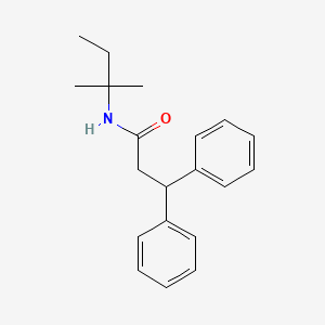 molecular formula C20H25NO B3620588 N-(2-methylbutan-2-yl)-3,3-diphenylpropanamide 