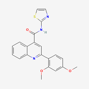 2-(2,4-dimethoxyphenyl)-N-(1,3-thiazol-2-yl)quinoline-4-carboxamide