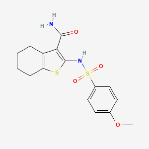 2-{[(4-methoxyphenyl)sulfonyl]amino}-4,5,6,7-tetrahydro-1-benzothiophene-3-carboxamide