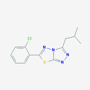 molecular formula C13H13ClN4S B362061 6-(2-Chlorophenyl)-3-isobutyl[1,2,4]triazolo[3,4-b][1,3,4]thiadiazole CAS No. 947899-87-8