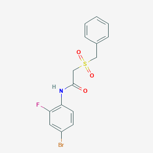 N-(4-BROMO-2-FLUOROPHENYL)-2-PHENYLMETHANESULFONYLACETAMIDE