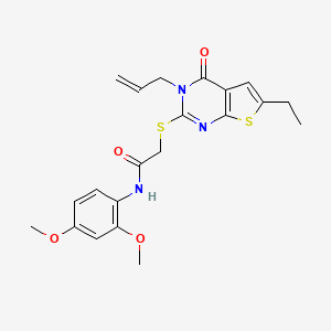 2-[(3-allyl-6-ethyl-4-oxo-3,4-dihydrothieno[2,3-d]pyrimidin-2-yl)thio]-N-(2,4-dimethoxyphenyl)acetamide