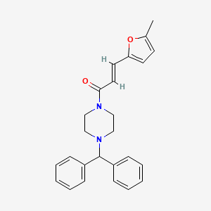 molecular formula C25H26N2O2 B3620681 1-(diphenylmethyl)-4-[3-(5-methyl-2-furyl)acryloyl]piperazine 