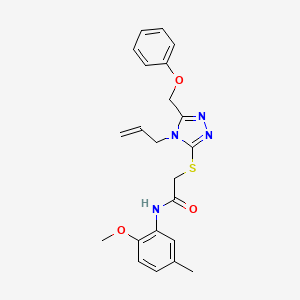 N-(2-methoxy-5-methylphenyl)-2-{[5-(phenoxymethyl)-4-(prop-2-en-1-yl)-4H-1,2,4-triazol-3-yl]sulfanyl}acetamide