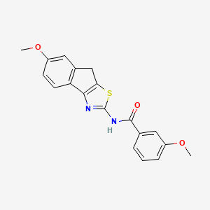 molecular formula C19H16N2O3S B3620700 3-methoxy-N-(6-methoxy-4H-indeno[1,2-d][1,3]thiazol-2-yl)benzamide 