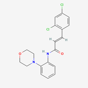 molecular formula C19H18Cl2N2O2 B3620722 3-(2,4-dichlorophenyl)-N-[2-(4-morpholinyl)phenyl]acrylamide 