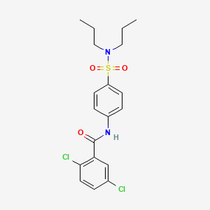 molecular formula C19H22Cl2N2O3S B3620734 2,5-dichloro-N-[4-(dipropylsulfamoyl)phenyl]benzamide 