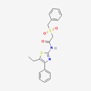 N-(5-ETHYL-4-PHENYL-1,3-THIAZOL-2-YL)-2-PHENYLMETHANESULFONYLACETAMIDE