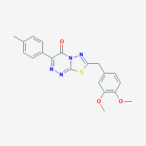 molecular formula C20H18N4O3S B362079 7-(3,4-dimethoxybenzyl)-3-(4-methylphenyl)-4H-[1,3,4]thiadiazolo[2,3-c][1,2,4]triazin-4-one CAS No. 947884-20-0