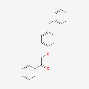 molecular formula C21H18O2 B3620798 2-(4-benzylphenoxy)-1-phenylethanone 