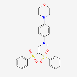 molecular formula C24H24N2O5S2 B3620809 N-[2,2-bis(phenylsulfonyl)ethenyl]-4-(morpholin-4-yl)aniline 