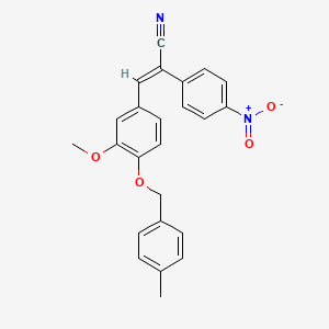 (2E)-3-{3-methoxy-4-[(4-methylbenzyl)oxy]phenyl}-2-(4-nitrophenyl)prop-2-enenitrile