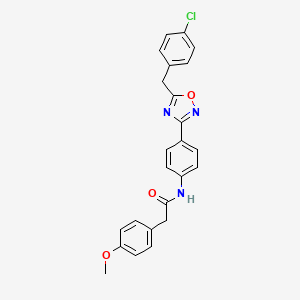 N-{4-[5-(4-chlorobenzyl)-1,2,4-oxadiazol-3-yl]phenyl}-2-(4-methoxyphenyl)acetamide