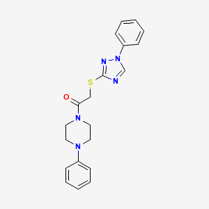 2-[(1-PHENYL-1H-1,2,4-TRIAZOL-3-YL)SULFANYL]-1-(4-PHENYLPIPERAZIN-1-YL)ETHAN-1-ONE