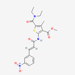 molecular formula C21H23N3O6S B3620942 methyl 5-[(diethylamino)carbonyl]-4-methyl-2-{[3-(3-nitrophenyl)acryloyl]amino}-3-thiophenecarboxylate 