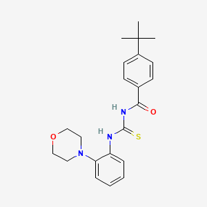 molecular formula C22H27N3O2S B3620963 1-(4-TERT-BUTYLBENZOYL)-3-[2-(MORPHOLIN-4-YL)PHENYL]THIOUREA 