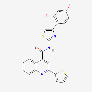 molecular formula C23H13F2N3OS2 B3620970 N-[4-(2,4-difluorophenyl)-1,3-thiazol-2-yl]-2-(2-thienyl)-4-quinolinecarboxamide 