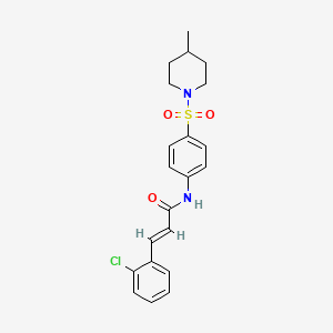 (E)-3-(2-CHLOROPHENYL)-N-{4-[(4-METHYLPIPERIDINO)SULFONYL]PHENYL}-2-PROPENAMIDE