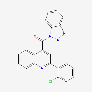 molecular formula C22H13ClN4O B3620990 1H-1,2,3-BENZOTRIAZOL-1-YL[2-(2-CHLOROPHENYL)-4-QUINOLYL]METHANONE 