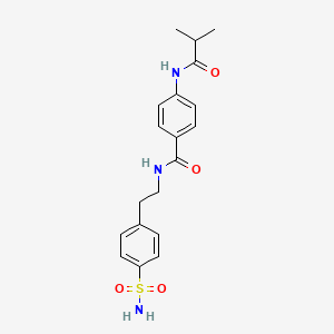 molecular formula C19H23N3O4S B3620998 4-(2-METHYLPROPANAMIDO)-N-[2-(4-SULFAMOYLPHENYL)ETHYL]BENZAMIDE 