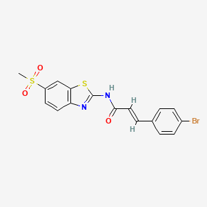 3-(4-bromophenyl)-N-[6-(methylsulfonyl)-1,3-benzothiazol-2-yl]acrylamide