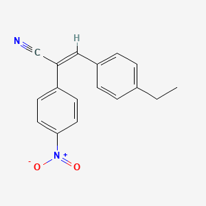 molecular formula C17H14N2O2 B3621016 (2E)-3-(4-ethylphenyl)-2-(4-nitrophenyl)prop-2-enenitrile 