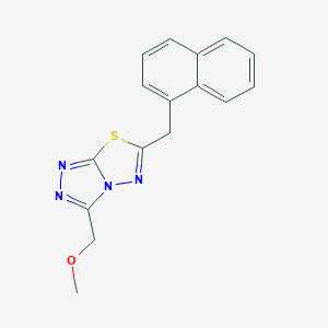 molecular formula C16H14N4OS B362102 3-(Methoxymethyl)-6-(naphthalen-1-ylmethyl)[1,2,4]triazolo[3,4-b][1,3,4]thiadiazole CAS No. 892677-95-1