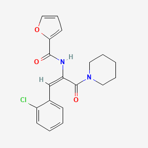 N-[(E)-1-(2-chlorophenyl)-3-oxo-3-piperidin-1-ylprop-1-en-2-yl]furan-2-carboxamide