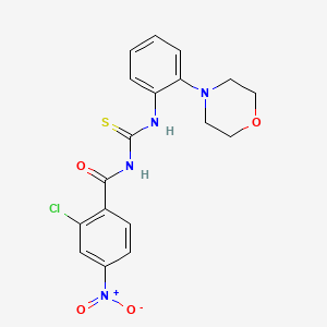 2-chloro-N-({[2-(4-morpholinyl)phenyl]amino}carbonothioyl)-4-nitrobenzamide