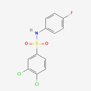 molecular formula C12H8Cl2FNO2S B3621086 3,4-dichloro-N-(4-fluorophenyl)benzenesulfonamide 