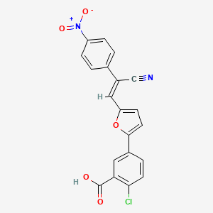 2-chloro-5-[5-[(Z)-2-cyano-2-(4-nitrophenyl)ethenyl]furan-2-yl]benzoic acid