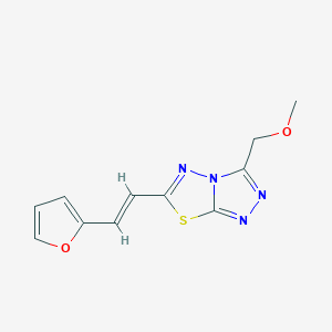 molecular formula C11H10N4O2S B362109 {6-[2-(2-Furyl)vinyl][1,2,4]triazolo[3,4-b][1,3,4]thiadiazol-3-yl}methyl methyl ether CAS No. 904007-39-2