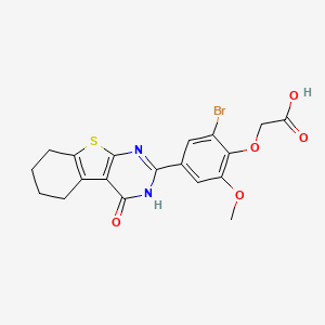 [2-bromo-6-methoxy-4-(4-oxo-3,4,5,6,7,8-hexahydro[1]benzothieno[2,3-d]pyrimidin-2-yl)phenoxy]acetic acid