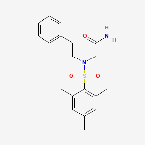 2-[2-Phenylethyl-(2,4,6-trimethylphenyl)sulfonylamino]acetamide