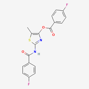 2-[(4-fluorobenzoyl)amino]-5-methyl-1,3-thiazol-4-yl 4-fluorobenzoate