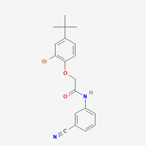 2-(2-bromo-4-tert-butylphenoxy)-N-(3-cyanophenyl)acetamide