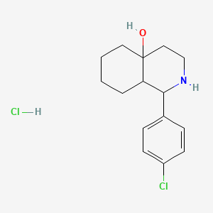 molecular formula C15H21Cl2NO B3621188 1-(4-chlorophenyl)-4a-hydroxydecahydroisoquinolinium chloride 