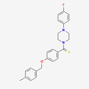 1-(4-fluorophenyl)-4-({4-[(4-methylbenzyl)oxy]phenyl}carbonothioyl)piperazine