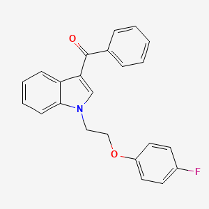 molecular formula C23H18FNO2 B3621201 3-BENZOYL-1-[2-(4-FLUOROPHENOXY)ETHYL]-1H-INDOLE 