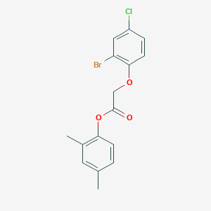 molecular formula C16H14BrClO3 B3621206 2,4-dimethylphenyl (2-bromo-4-chlorophenoxy)acetate 