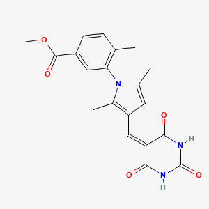 methyl 3-{2,5-dimethyl-3-[(2,4,6-trioxotetrahydropyrimidin-5(2H)-ylidene)methyl]-1H-pyrrol-1-yl}-4-methylbenzoate