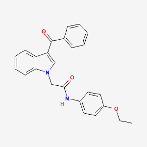 molecular formula C25H22N2O3 B3621215 2-(3-benzoyl-1H-indol-1-yl)-N-(4-ethoxyphenyl)acetamide 