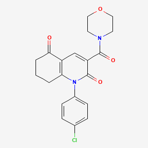 molecular formula C20H19ClN2O4 B3621222 1-(4-chlorophenyl)-3-(4-morpholinylcarbonyl)-7,8-dihydro-2,5(1H,6H)-quinolinedione 