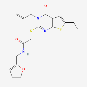 2-[(3-allyl-6-ethyl-4-oxo-3,4-dihydrothieno[2,3-d]pyrimidin-2-yl)thio]-N-(2-furylmethyl)acetamide