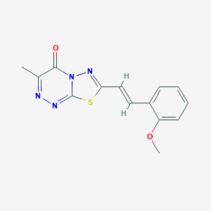 molecular formula C14H12N4O2S B362128 7-[2-(2-methoxyphenyl)vinyl]-3-methyl-4H-[1,3,4]thiadiazolo[2,3-c][1,2,4]triazin-4-one CAS No. 892689-76-8