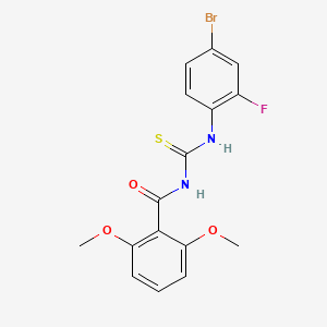 N-{[(4-bromo-2-fluorophenyl)amino]carbonothioyl}-2,6-dimethoxybenzamide