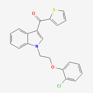 molecular formula C21H16ClNO2S B3621287 1-[2-(2-CHLOROPHENOXY)ETHYL]-3-(THIOPHENE-2-CARBONYL)-1H-INDOLE 