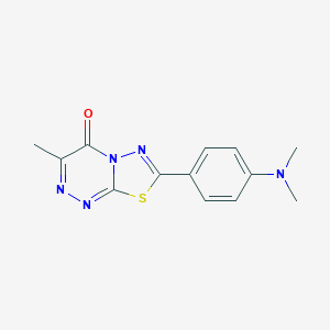 molecular formula C13H13N5OS B362130 7-[4-(dimethylamino)phenyl]-3-methyl-4H-[1,3,4]thiadiazolo[2,3-c][1,2,4]triazin-4-one CAS No. 892675-62-6
