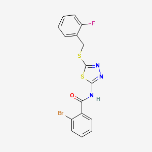 2-bromo-N-(5-((2-fluorobenzyl)thio)-1,3,4-thiadiazol-2-yl)benzamide